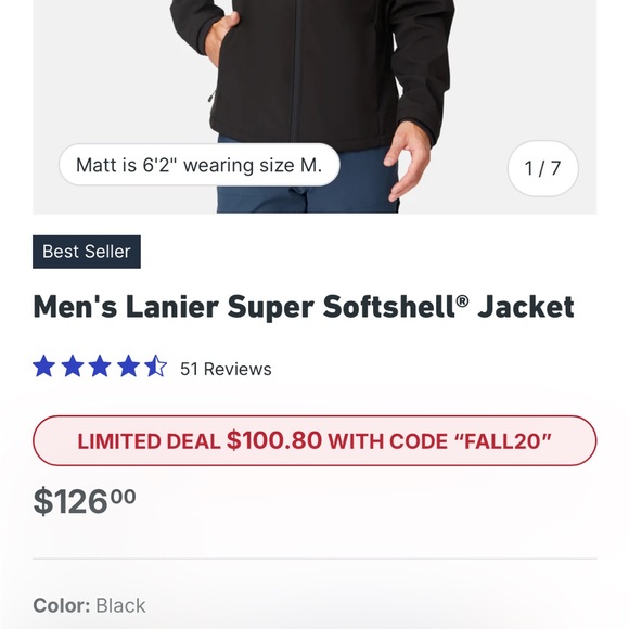 Free Country Men's Lanier Super Softshell® Jacket - Picture 9 of 9